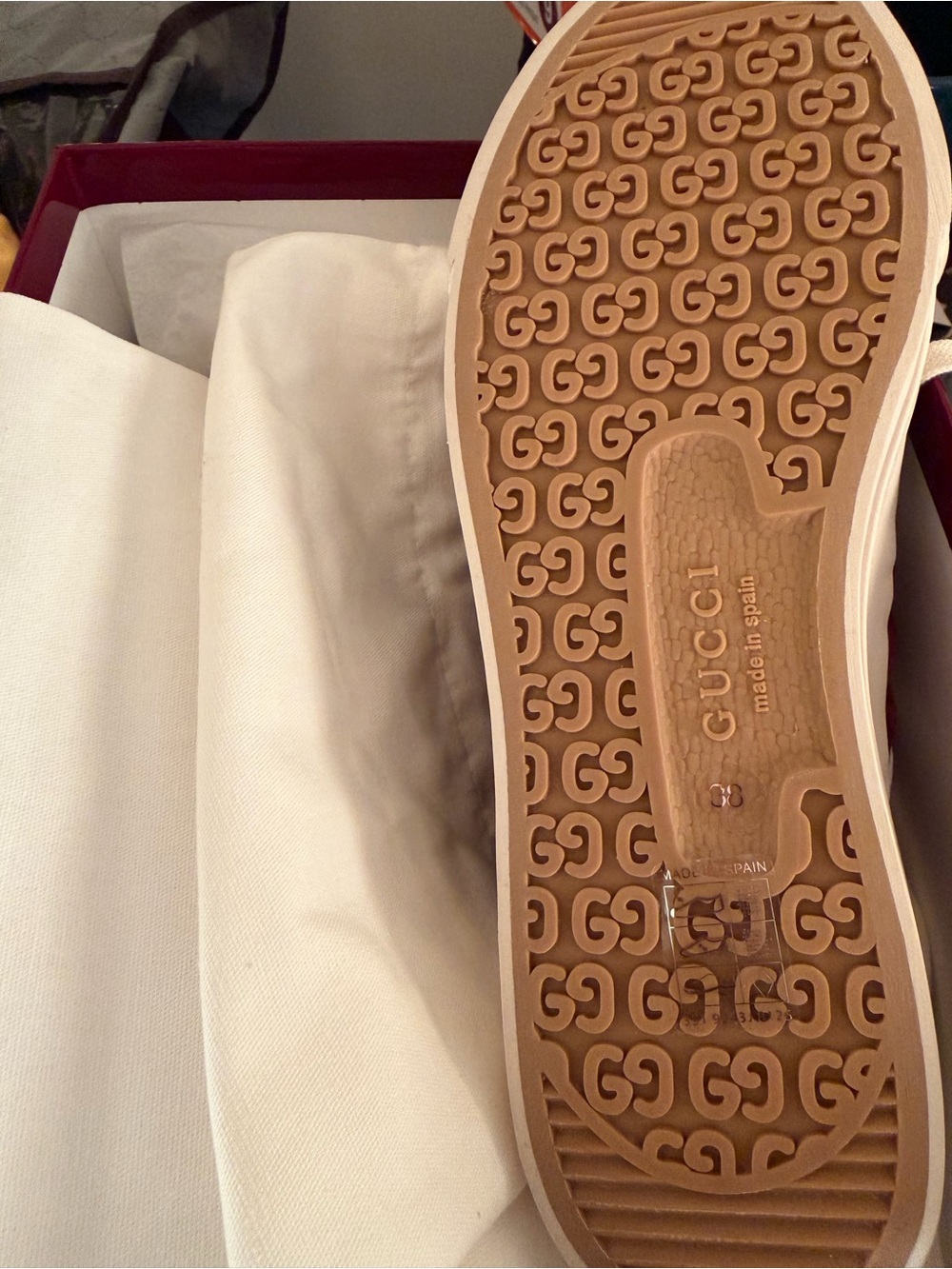 Burgundy Canvas Low-Top Sneakers with Cream Trim - Picture 8 of 12